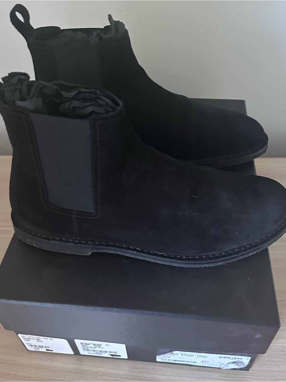 Saint Laurent Black Suede Chukka Chelsea Boots